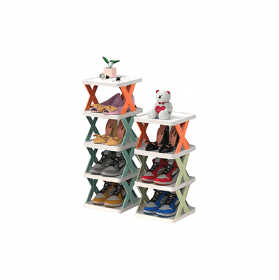 4 Tier Durable Shoe Rack/ Shoe Organiser Shoe Cabinet- Blue - Kyndle
