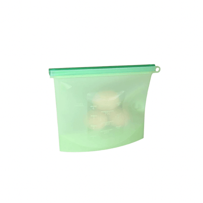Silicon Food Storage Zip Lock Bag- Green - Kyndle