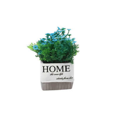 Simulated Potted Plant Artificial Flower- Blue Baby's Breathe - Kyndle