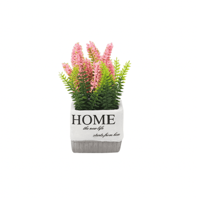 Simulated Potted Plant Artificial Flower- Pink Lavender - Kyndle