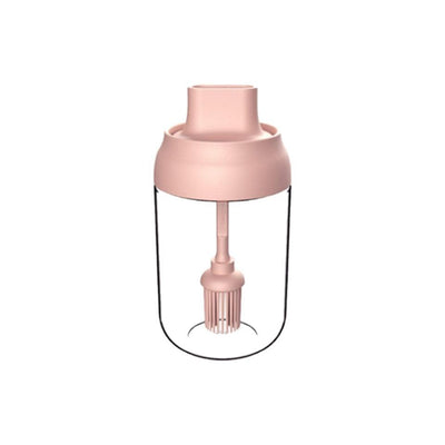 Quality Spices Glass Storage Bottle with Spoon- Pink - Kyndle