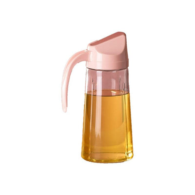 Glass Oil Dispenser Bottle Jug 600ml- Pink - Kyndle