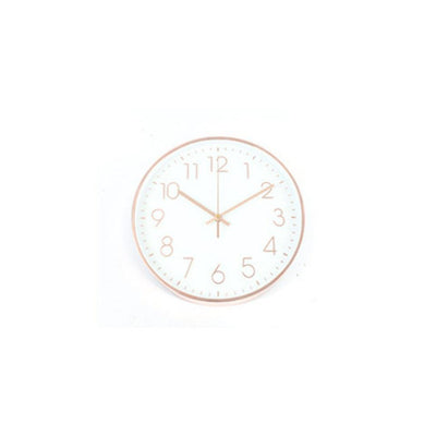 Numeric Nordic Quartz Wall Clock- Rose Gold on White - Kyndle