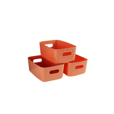 Stackable Storage Boxes Wide SS without cover - Orange - Kyndle