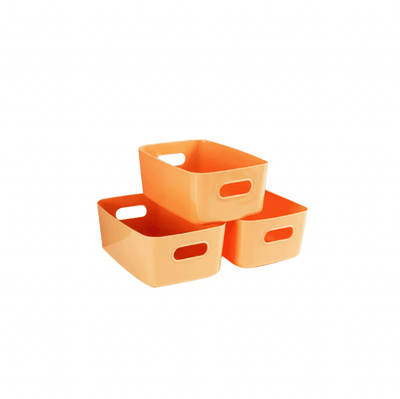 Stackable Storage Boxes Wide SS without cover - Yellow - Kyndle