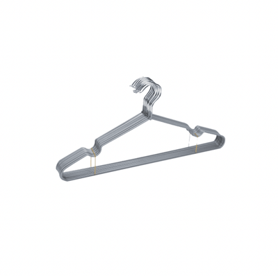 Stainless Steel Clothes Hanger (Set of 10)- Grey - Kyndle