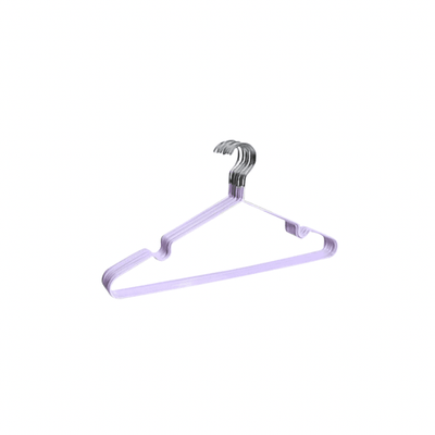 Stainless Steel Clothes Hanger (Set of 10)- Purple - Kyndle