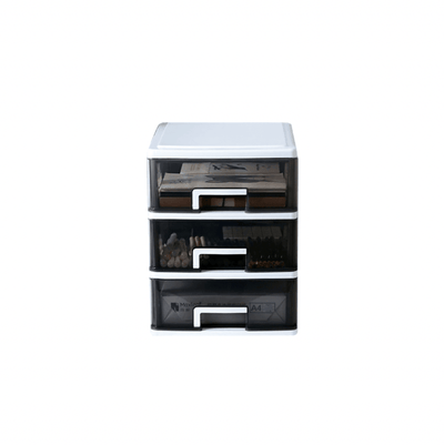 Transparent Desktop Stationary Organizer 3 Tier - Black - Kyndle