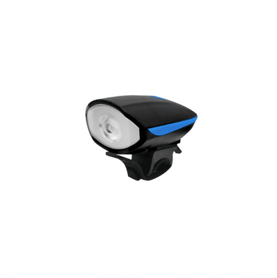 USB Rechargeable Bicycle LED Front Light with Horn- Blue - Kyndle
