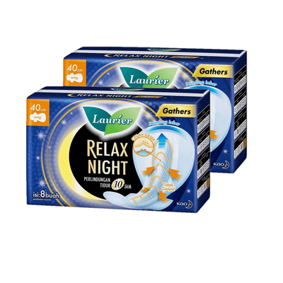 Laurier Relax Night Gathers Wing 40cm 8s Bundle of 2(ID) - Kyndle